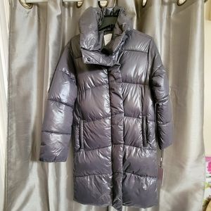 Avec Les Filles Jay Luchs Pewter Puffer Coat Size - XS